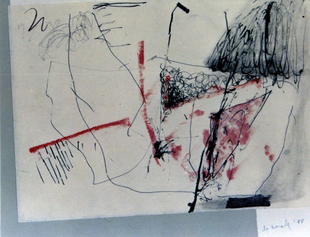 tusz akryl na papierze,1987