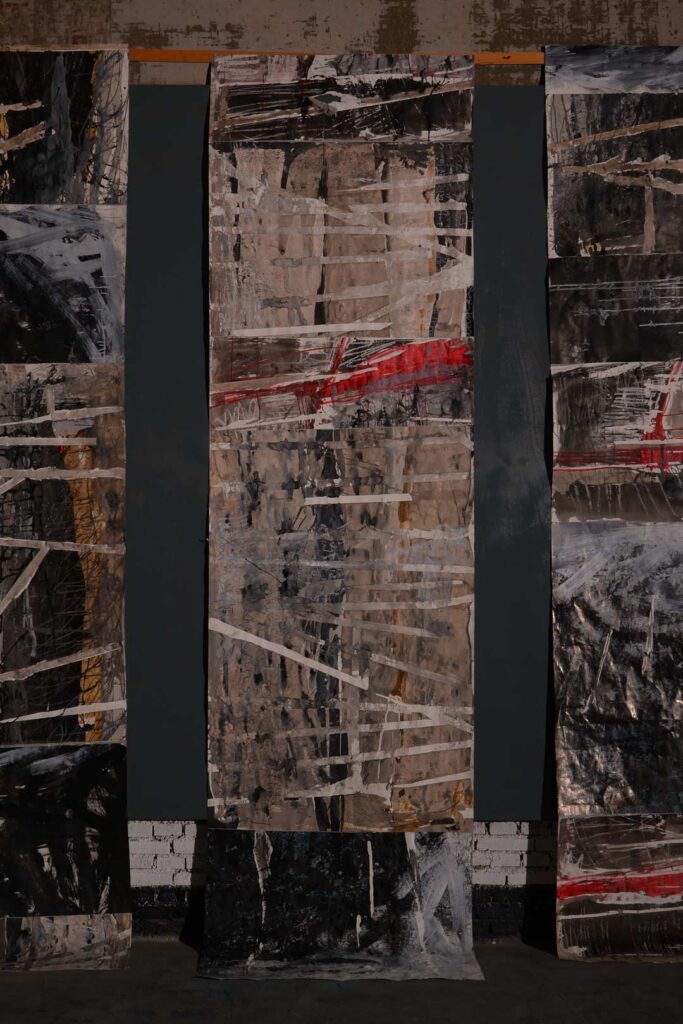 Bez tytułu, akryl, 110x400 cm, Shangyuan Art Museum, Chiny, Detal, 2015r.