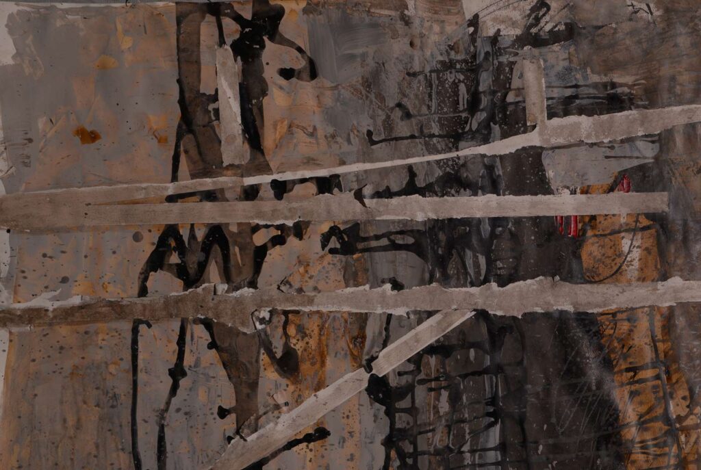 Bez tytułu, akryl, 110x400cm, Shangyuan Art Museum, Chiny, Detal2, 2015r.