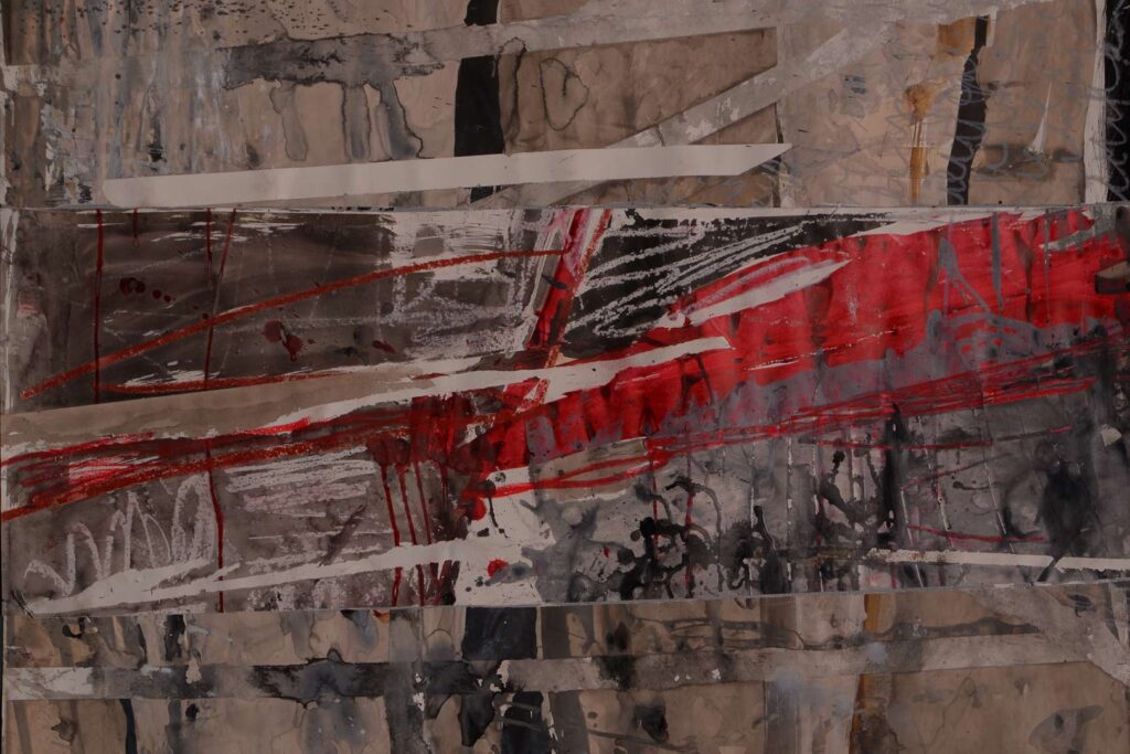 Bez tytułu, akryl, 110x400cm, Shangyuan Art Museum, Chiny, Detal3, 2015r.