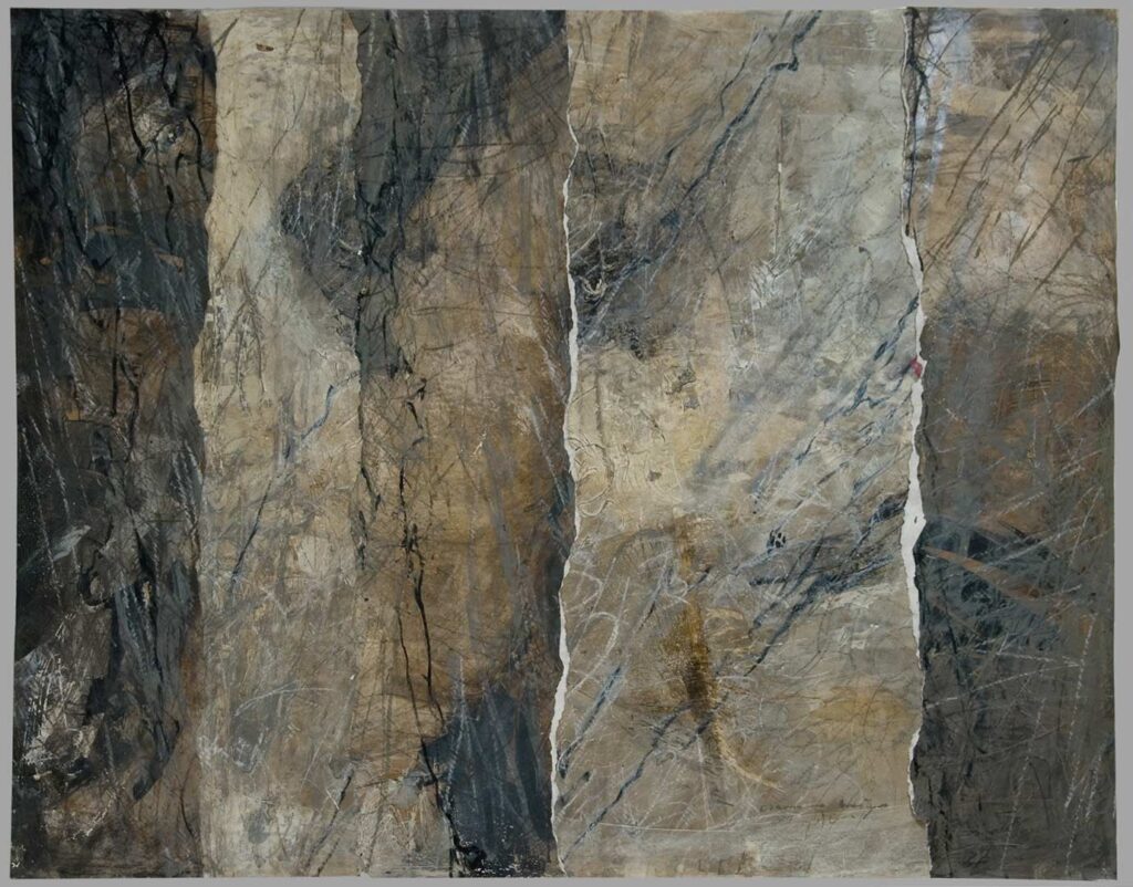 Biały czy Czarny, papier, blacha, 197x156cm 2012 r.