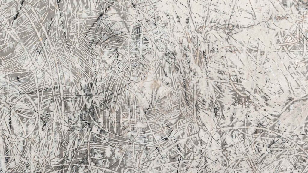"Kaolin", Detal, 190x150, akryl na papierze, glinka kaolinowa, 2019 r.