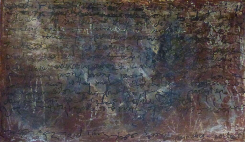 Mówię Ci, akryl na papierze, 140x235 cm, 2014 r.