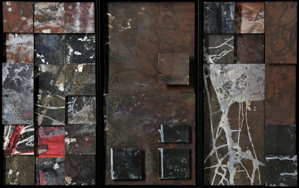 Patchwork, Rdza1, akryl, 2016r.
