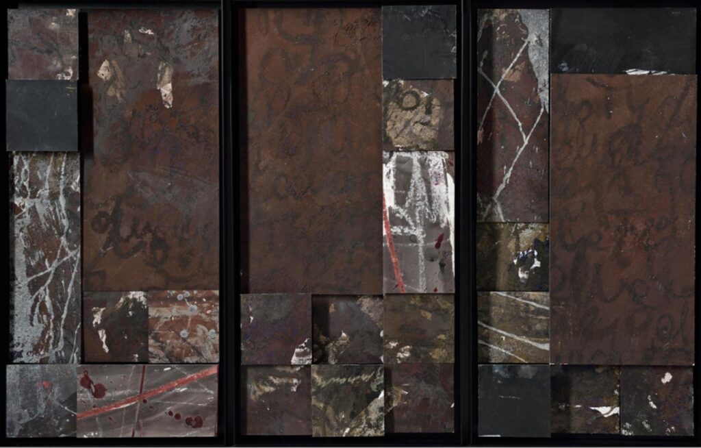 Patchwork, Rdza2, akryl, 2016r.