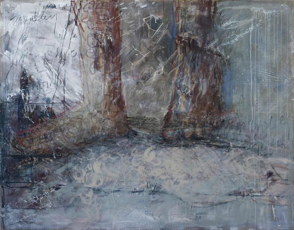 Zdeptana, akryl, płótno, 190x150cm, 2011 r.