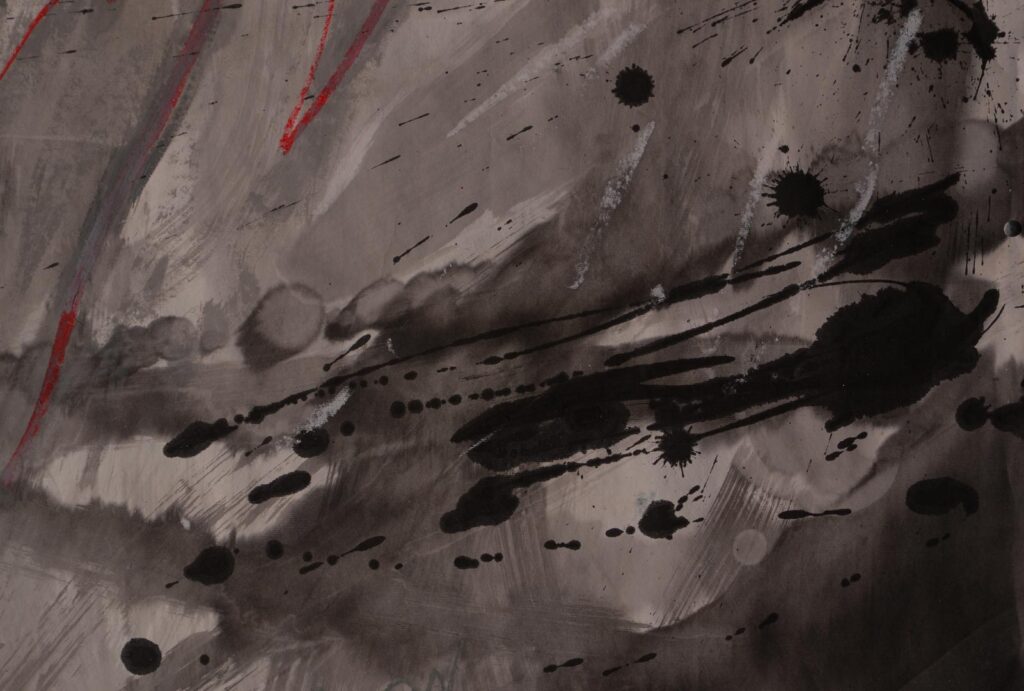 Chiny1, detal, akryl, papier ryżowy, 98x178cm, 2015r.