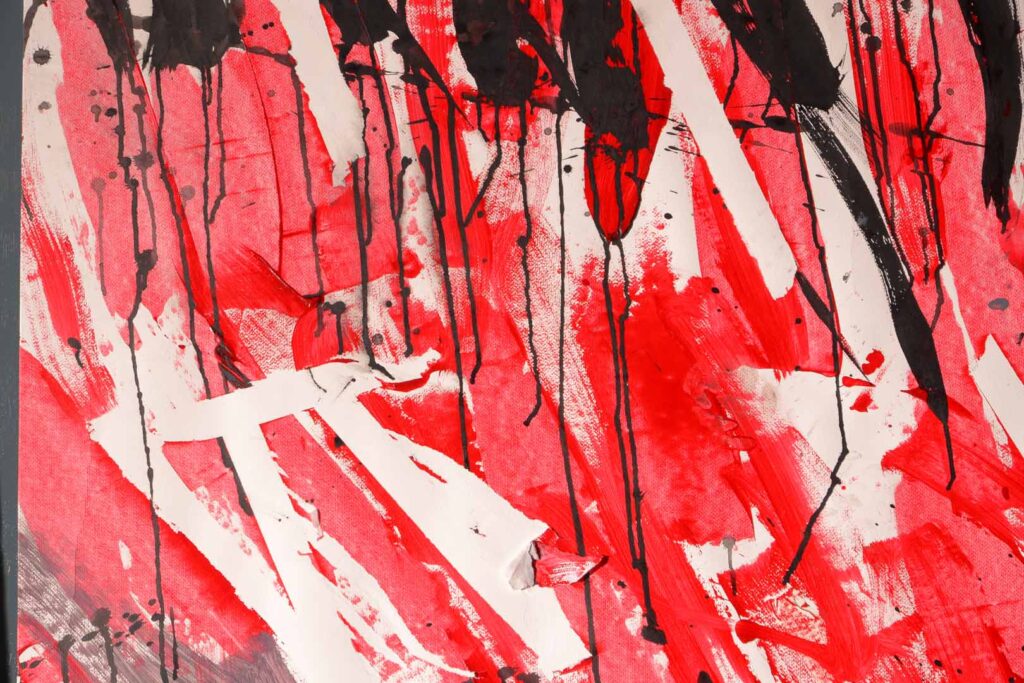 Pod skórą Detal, papier ryżowy, akryl, 78x300cm, Shangyuan Art Museum, Chiny, 2015 r.