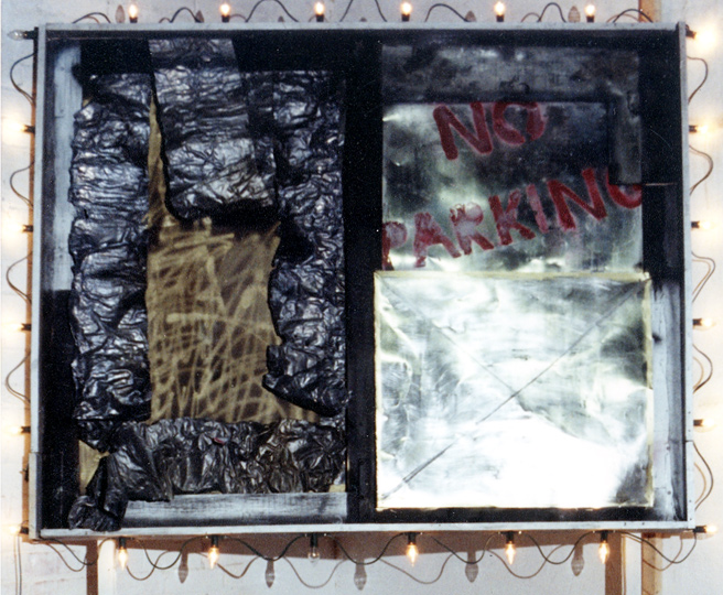 Reklama, akryl na metalu, żarówki, 1990 r., Kanada